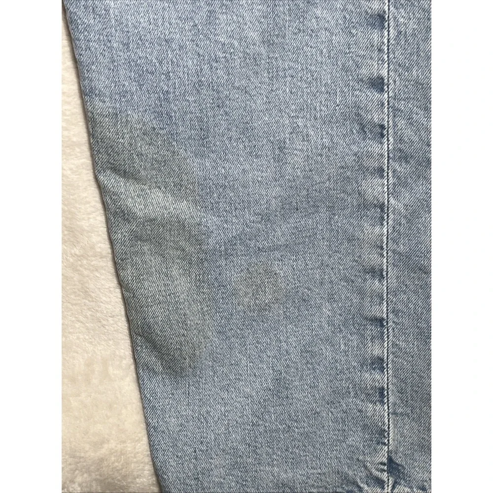 Levis Premium 502 Jeans Mens 34x32 (34x30)Light Wash Blue Tapered Stretch Denim